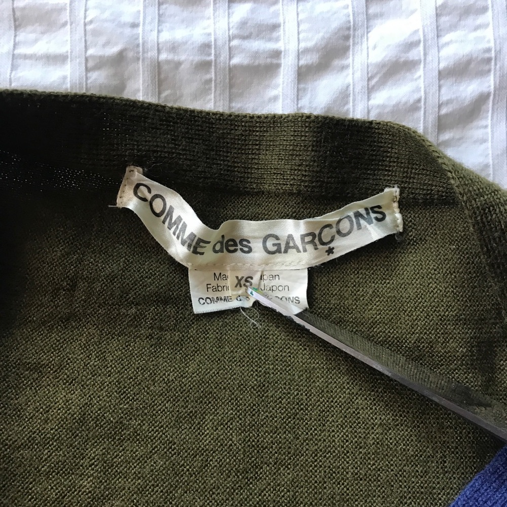 Comme des Garçons | Wool Green and Blue Cardigan - Picture 5 of 8